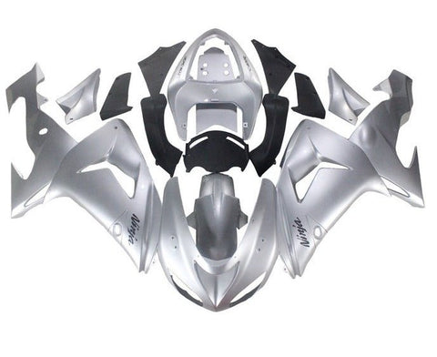 Kawasaki ZX10R Fairings (2006-2007) Light Silver at KingsMotorcycleFairings.com