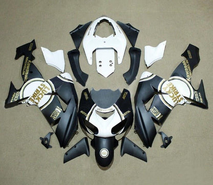 Kawasaki ZX10R Fairings (2006-2007) Matte Black, White, Gold at KingsMotorcycleFairings.com