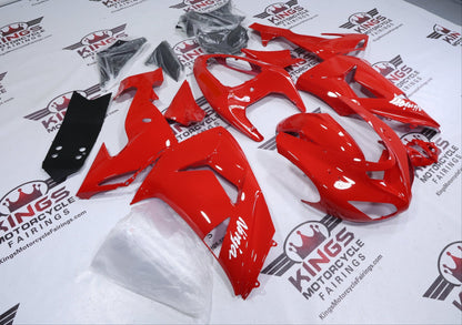 Kawasaki ZX10R Fairings (2006-2007) Red, White from KingsMotorcycleFairings.com
