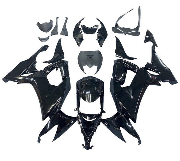 Kawasaki ZX10R Fairings (2008-2010) All Black at KingsMotorcycleFairings.com