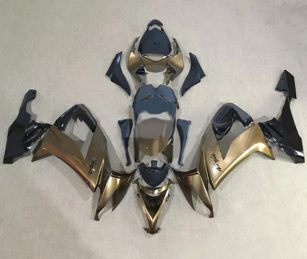 Kawasaki ZX10R Fairings (2008-2010) Dark Gold, Black at KingsMotorcycleFairings.com