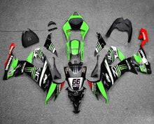Kawasaki ZX10R Fairings (2008-2010) Green, Black, Monster #66 at KingsMotorcycleFairings.com