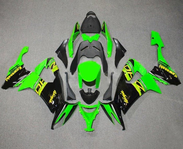 Kawasaki ZX10R Fairings (2008-2010) Green, Black, Yellow at KingsMotorcycleFairings.com