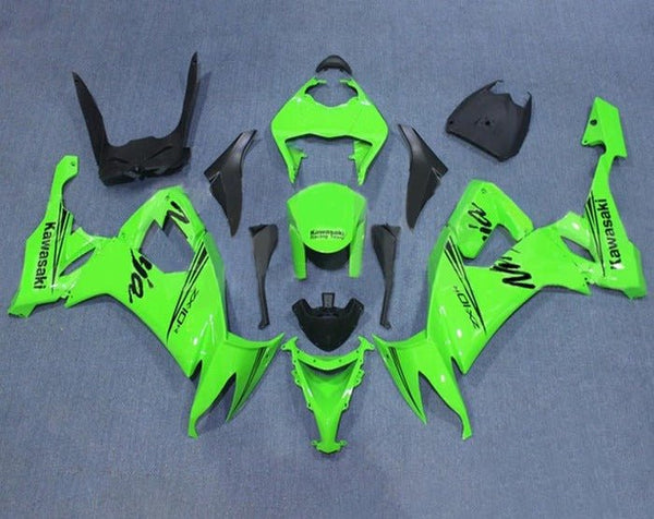 Kawasaki ZX10R Fairings (2008-2010) Lime Green, Black at KingsMotorcycleFairings.com