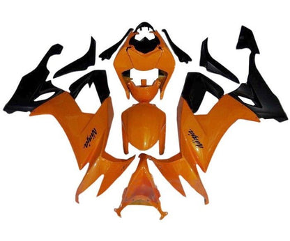 Kawasaki ZX10R Fairings (2008-2010) Orange, Matte Black at KingsMotorcycleFairings.com
