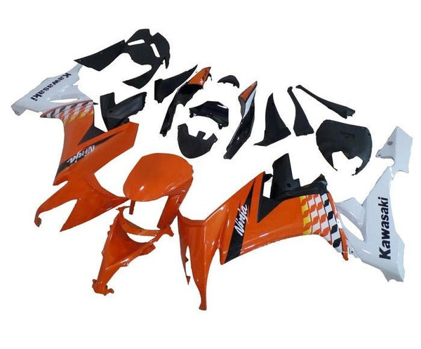 Kawasaki ZX10R Fairings (2008-2010) Orange, White, Black, Yellow at KingsMotorcycleFairings.com