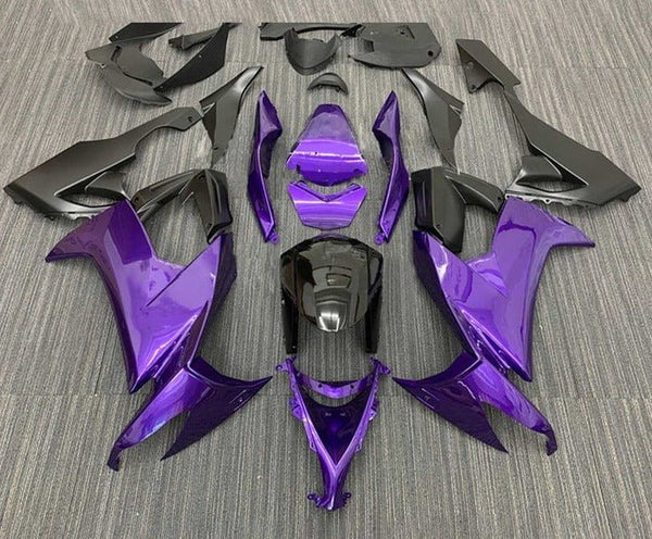 Kawasaki ZX10R Fairings (2008-2010) Purple, Black, Matte Black at KingsMotorcycleFairings.com