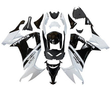 Kawasaki ZX10R Fairings (2008-2010) White, Black Stripe at KingsMotorcycleFairings.com