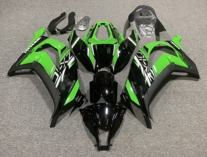 Kawasaki ZX10R Fairings (2011-2015) Black, Green, White, Gray at KingsMotorcycleFairings.com