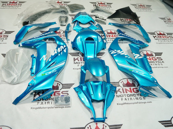 Kawasaki ZX10R Fairings (2011-2015) Blue Turquoise at KingsMotorcycleFairings.com