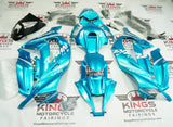 Kawasaki ZX10R Fairings (2011-2015) Turquoise Blue, White at KingsMotorcycleFairings.com