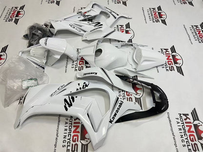 Kawasaki ZX10R Fairings (2011-2015) White, Black KRT from KingsMotorcycleFairings.com