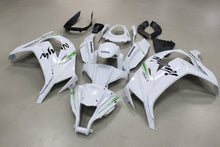 Kawasaki ZX10R Fairings (2011-2015) White, Black, Green Stripe at KingsMotorcycleFairings.com