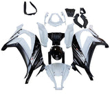 Kawasaki ZX10R Fairings (2011-2015) White, Black at KingsMotorcycleFairings.com