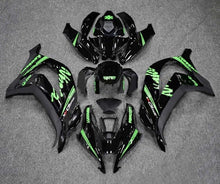 Kawasaki ZX10R Fairings (2016-2020) Black, Green at KingsMotorcycleFairings.com