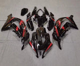 Kawasaki ZX10R Fairings (2016-2020) Black, Red at KingsMotorcycleFairings.com