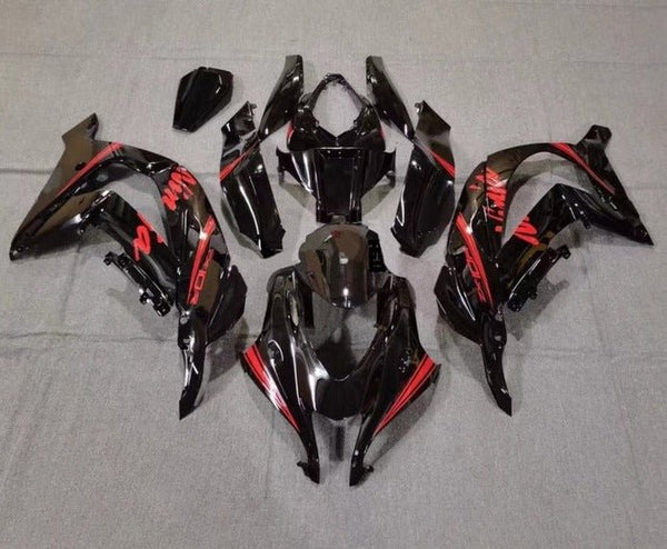 Kawasaki ZX10R Fairings (2016-2020) Black, Red at KingsMotorcycleFairings.com