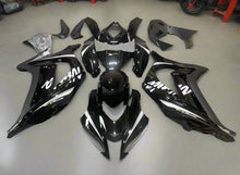 Kawasaki ZX10R Fairings (2016-2020) Black, White Stripe at KingsMotorcycleFairings.com