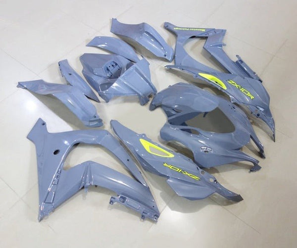 Kawasaki ZX10R Fairings (2016-2020) Blue Gray, Yellow at KingsMotorcycleFairings.com