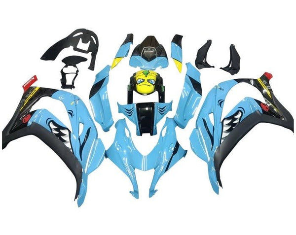 Kawasaki ZX10R Fairings (2016-2020) Blue Shark at KingsMotorcycleFairings.com