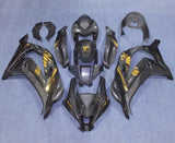 Kawasaki ZX-10R Fairings (2016-2020) Faux Carbon Fiber, Gold at KingsMotorcycleFairings.com