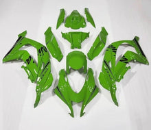 Kawasaki ZX10R Fairings (2016-2020) Green, Black Stripe at KingsMotorcycleFairings.com