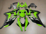 Kawasaki ZX-10R Fairings (2016-2020) Green, Black, Gray Stripe at KingsMotorcycleFairings.com