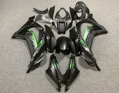 Kawasaki ZX-10R Fairings (2016-2020) Matte Black, Green, Gray at KingsMotorcycleFairings.com