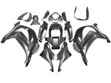 Kawasaki ZX10R Fairings (2016-2020) Matte Black, White Logo at KingsMotorcycleFairings.com