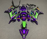 Kawasaki ZX10R Fairings (2016-2020) Purple, Green, Yellow at KingsMotorcycleFairings.com