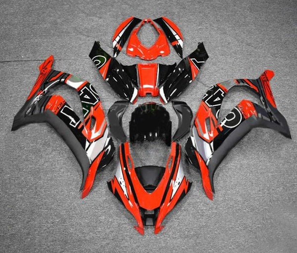 Kawasaki ZX10R Fairings (2016-2020) Red, Silver, Black, Stripe at KingsMotorcycleFairings.com