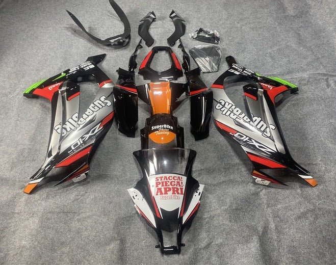 Kawasaki ZX10R Fairings (2016-2020) Silver, Black, Red, White at KingsMotorcycleFairings.com