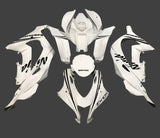 Kawasaki ZX10R Fairings (2016-2020) White, Black Stripe at KingsMotorcycleFairings.com