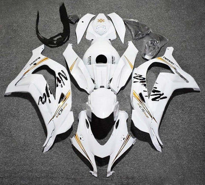 Kawasaki ZX10R Fairings (2016-2020) White, Gold, Black at KingsMotorcycleFairings.com