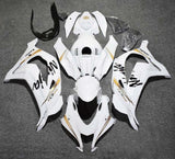 Kawasaki ZX-10R Fairings (2016-2020) White, Gold, Black at KingsMotorcycleFairings.com