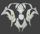 Kawasaki ZX10R Fairings (2016-2020) White, Neon Yellow at KingsMotorcycleFairings.com