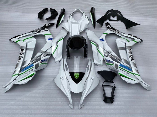 Kawasaki ZX10R Fairings (2016-2020) White, Silver, Green, Blue at KingsMotorcycleFairings.com