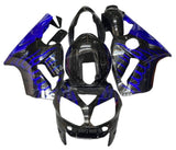 Kawasaki ZX12R Fairings (2000-2001) Black, Blue Flames at KingsMotorcycleFairings.com