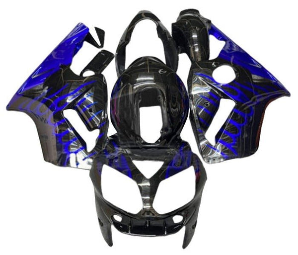 Kawasaki ZX12R Fairings (2000-2001) Black, Blue Flames at KingsMotorcycleFairings.com
