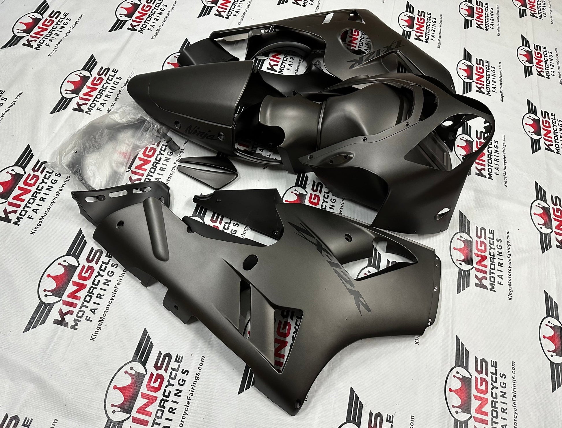 Kawasaki ZX12R Fairings Set (2000-2001) Matte Graphite at KingsMotorcycleFairings.com