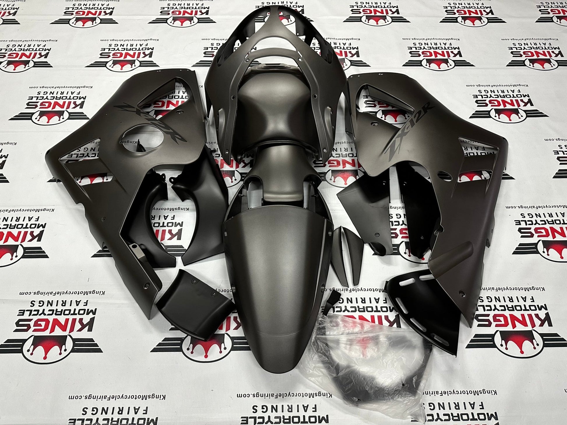 Kawasaki ZX-12R Fairings (2000-2001) Matte Graphite at KingsMotorcycleFairings.com