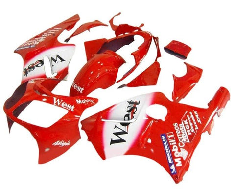 Kawasaki ZX12R Fairings (2000-2001) Red, White, West at KingsMotorcycleFairings.com