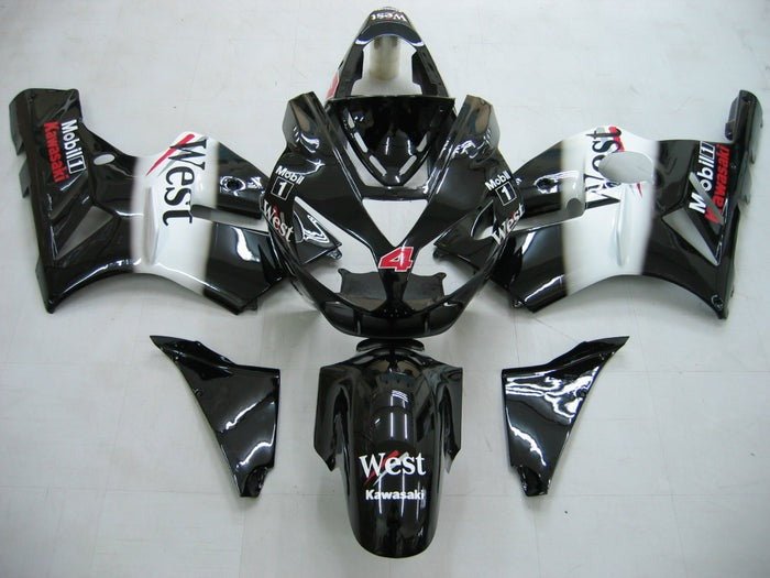 Kawasaki ZX12R Fairings (2002-2006) Black, White, Red West Mobil at KingsMotorcycleFairings.com