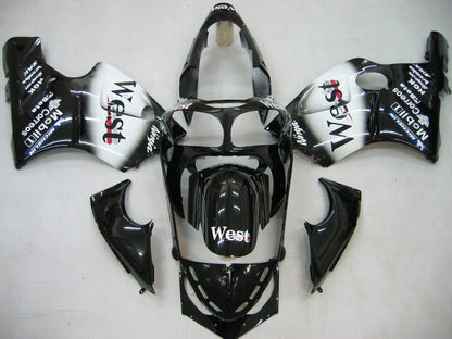 Kawasaki Ninja ZX12R Fairings (2002-2006) Black, White, West at KingsMotorcycleFairings.com