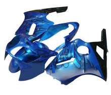 Kawasaki Ninja ZX12R Fairings (2002-2006) Blue, Black Flames at KingsMotorcycleFairings.com