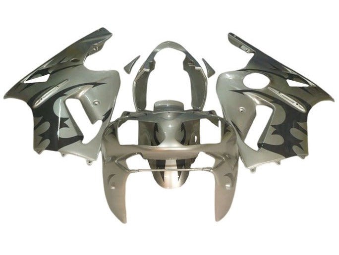Kawasaki ZX12R Fairings (2002-2006) Silver, Black Tribal at KingsMotorcycleFairings.com