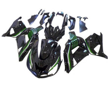 Kawasaki ZX-14R Fairings (2006-2011) Black, Green, Silver Stripe at KingsMotorcycleFairings.com