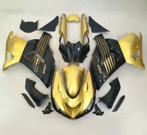 Kawasaki ZX14R Fairings (2006-2011) Gold, Black at KingsMotorcycleFairings.com
