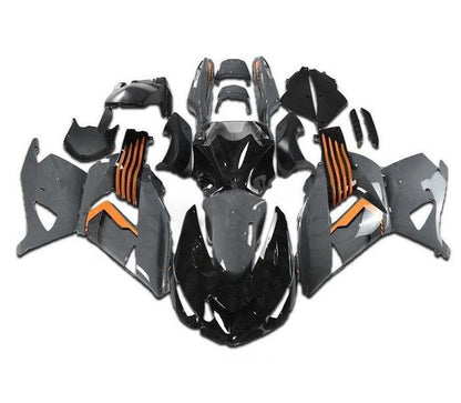 Kawasaki ZX14R Fairings (2006-2011) Gray, Black, Orange at KingsMotorcycleFairings.com