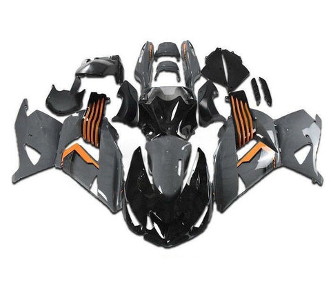 Kawasaki ZX14R Fairings (2006-2011) Gray, Black, Orange at KingsMotorcycleFairings.com